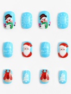 Детские накладные ногти новогодние «Мороз», 12 шт. - Фото 5