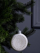 Ёлочный шар «Белка», 8.7×3.1×9.8 см, 1 LED, керамика, от батареек LR44×3, свечение тёплое белое - Фото 5