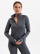 Рашгард на молнии с длинным рукавом женский Resport, размер 46 (M), серый - Фото 3