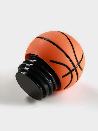Термос «Баскетбольный мяч», 500 мл, сохраняет тепло 8 ч, нержавеющая сталь, чёрный