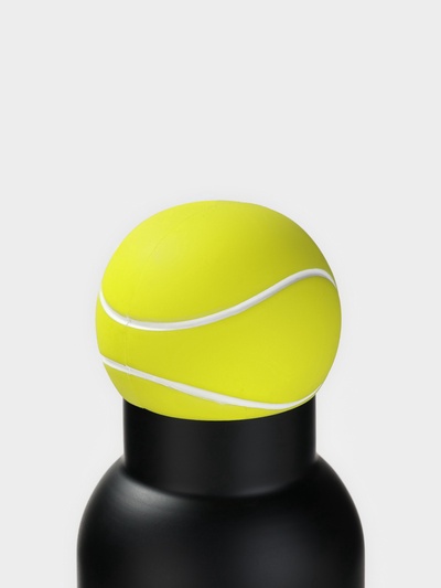 Термос «Теннисный мяч», 500 мл, сохраняет тепло 8 ч, нержавеющая сталь, чёрный