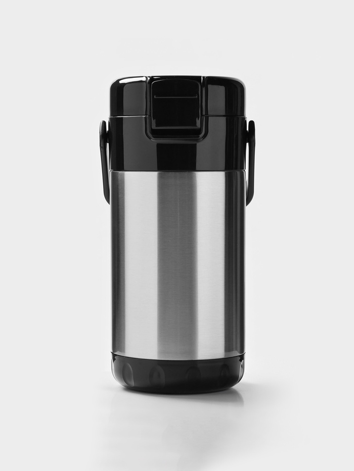 Термос для еды, 2.6 л, 4 контейнера, нержавеющая сталь, серебристый - Фото 1