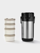 Термос для еды, 2.6 л, 4 контейнера, нержавеющая сталь, серебристый - Фото 8