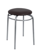 УЦЕНКА Табурет «Кольцо» Серебристый металлик/коричневый - Фото 4