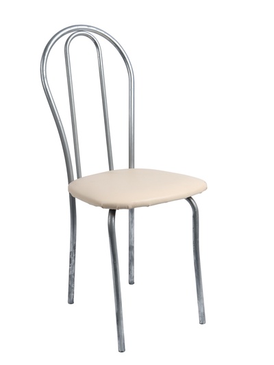 УЦЕНКА Стул "Венский 2", Серебристый металлик/Молочный