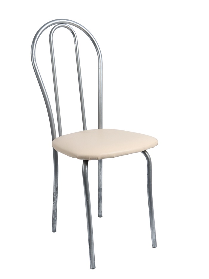 УЦЕНКА Стул "Венский 2", Серебристый металлик/Молочный - Фото 1