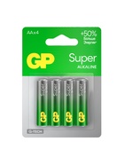 Батарейка алкалиновая GP Super, AA, LR6-4BL, 1.5 В, блистер, 4 шт. - Фото 1