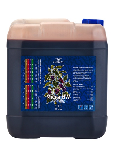Удобрение для гидропоники "GroBro" Serious Micra HW, 5л