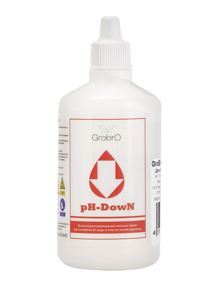 Удобрение для гидропоники "GroBro" PH DOWN, 100мл - Фото 1