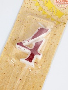 УЦЕНКА Свеча в торт на шпажке "Рубиновая коллекция", цифра 4, 5,2 см, рубиновая - фото 14704875