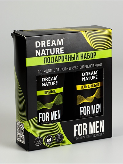 УЦЕНКА Подарочный набор «Морской бриз» DreamNature:шампунь для волос, 250 мл+ гель для душа, 250 мл