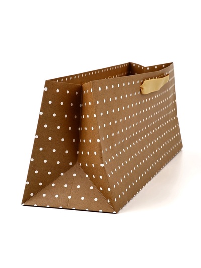 Пакет под бутылку «Горошек», 36×10×13 см
