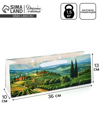 Пакет под бутылку «Сад», 36×10×13 см