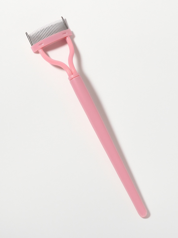 Расчёска - разделитель для ресниц, 14×3 см, розовая - Фото 1