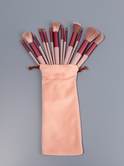 Набор кистей для макияжа PASTEL BLUSH, 13 шт., 10/22 (±1) см, сиреневый