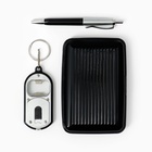 Набор подарочный, 3 предмета: ручка, визитница, фонарик с открывалкой - Фото 2