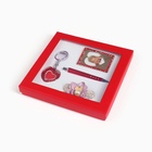 Набор подарочный 4 в 1 (ручка, фоторамка, часы, брелок, заколка) - Фото 2