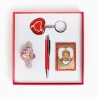 Набор подарочный 4 в 1 (ручка, фоторамка, часы, брелок, заколка) - Фото 3