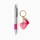 Набор подарочный 2 в 1 (ручка, брелок «Розовое сердечко») - Фото 3