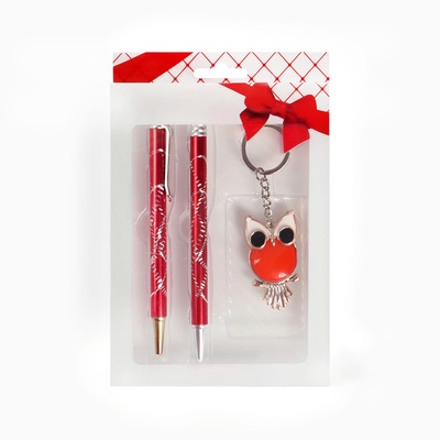 Набор подарочный 3 в 1 (2 ручки, брелок)