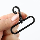 Карабин металлический, 49×57 мм / 50×3.5 мм, 3 шт., чёрный матовый - Фото 3