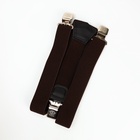 Подтяжки взрослые «Великан» для полных, ширина 3.8 см, тёмно-коричневый - Фото 3