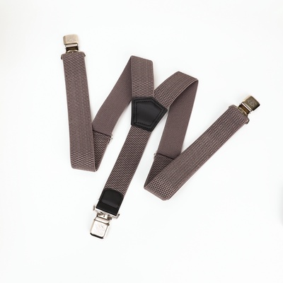 Подтяжки взрослые «Великан» для полных, ширина 3.8 см, серый