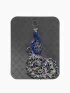 Брошь «Павлин роскошный»мини, цветная в серебре - Фото 4