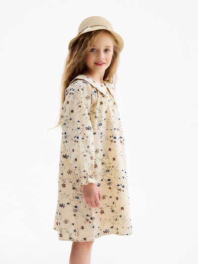 Платье для девочки KAFTAN, бежевое, рост 90 см