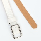 Ремень женский, ширина 1.3 см, пряжка металл, белый - Фото 5