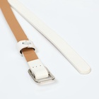 Ремень женский, ширина 1.3 см, пряжка металл, белый - Фото 6