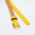 Ремень женский тонкий, 110×1.3 см, прямоугольная пряжка металл, серебристая, жёлтый - Фото 7