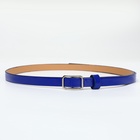Ремень женский тонкий, 110×1.3 см, прямоугольная пряжка металл, серебристая, синий - Фото 3
