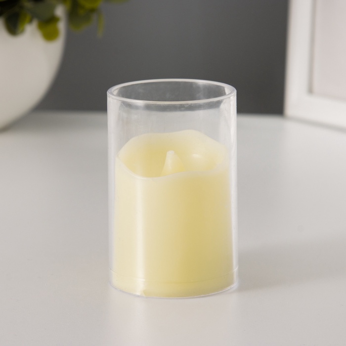 Светодиодная свеча в подсвечнике RISALUX «Талая», ночник LED, 0.3 Вт, 4×4×6 см - Фото 1