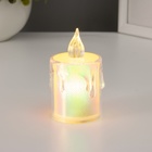 Светодиодная свеча, ночник LED RISALUX «Радужная», 0.3 Вт, 3.5×3.5×6.5 см - Фото 2