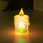 Светодиодная свеча, ночник LED RISALUX «Радужная», 0.3 Вт, 3.5×3.5×6.5 см - Фото 3