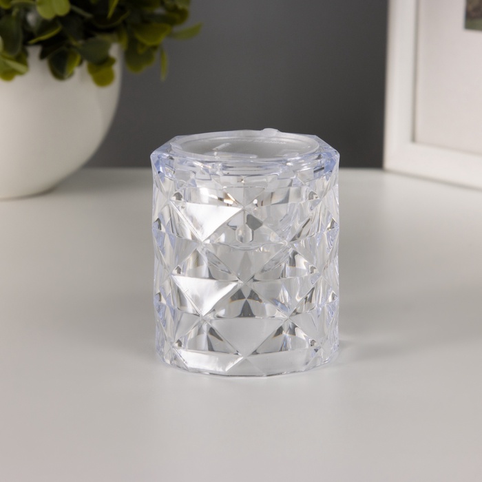 Фигурка светящаяся RISALUX «Хрустальный бокал», LED-ночник, 0.3 Вт, 4.9×4.9×5.5 см - Фото 1