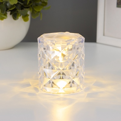 Фигурка световая RISALUX «Хрустальный бокал», LED-ночник, 0.3 Вт, 4.9×4.9×5.5 см