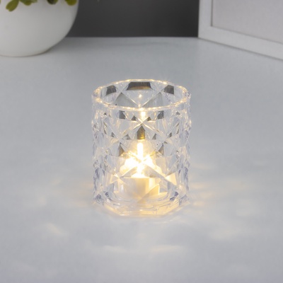 Фигурка световая RISALUX «Хрустальный бокал», LED-ночник, 0.3 Вт, 4.9×4.9×5.5 см