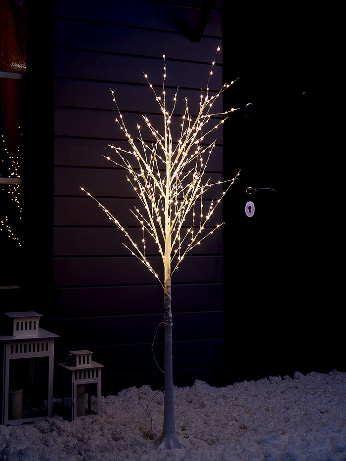Светодиодное дерево «Яркие светлячки» 1.5 м, 300 LED, постоянное свечение, 220 В, свечение тёплое белое - Фото 1