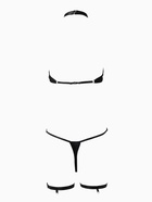 Комплект эротического белья, трусики и лиф с доступом, гартер, размер M, черный - Фото 2