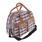 Сумка дорожная "Саквояж", 1 отдел, 2 наружных кармана, длинный ремень, сиреневый - Фото 2