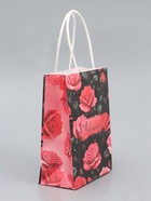 Пакет подарочный крафт «С 8 Марта!» 12×6×16 см - Фото 3