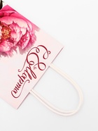 Пакет подарочный крафт "С 8 Марта!" 15 х 8 х 21 см (комплект 3 шт) - фото 32445549