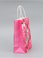 Пакет подарочный крафтовый «8 марта!» 15×8×21 см - Фото 3