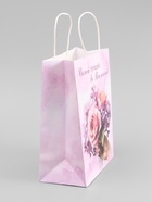 Пакет подарочный крафтовый «Лучшей во вселенной», 25×22×11 см - Фото 3