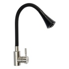 УЦЕНКА Смеситель для кухни ZEIN Z3425, силикон.излив, картридж 35 мм, нерж.сталь, черный/сатин - Фото 11