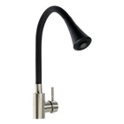 УЦЕНКА Смеситель для кухни ZEIN Z3425, силикон.излив, картридж 35 мм, нерж.сталь, черный/сатин - Фото 12