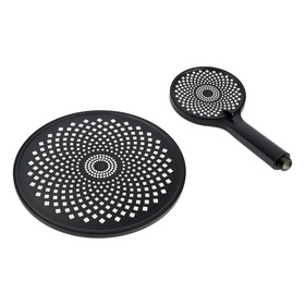 {{photo.Alt || photo.Description || 'УЦЕНКА Набор леек для душа ZEIN Z3556, верхняя на шарнире d=22 см, ручная 3 реж.d=12 см, черная'}}