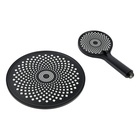 УЦЕНКА Набор леек для душа ZEIN Z3556, верхняя на шарнире d=22 см, ручная 3 реж.d=12 см, черная 10857205